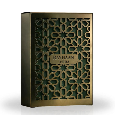 Rayhaan Jungle Vibe Eau de Parfum spray 100ml bottle with vibrant jungle-themed label and sleek design.