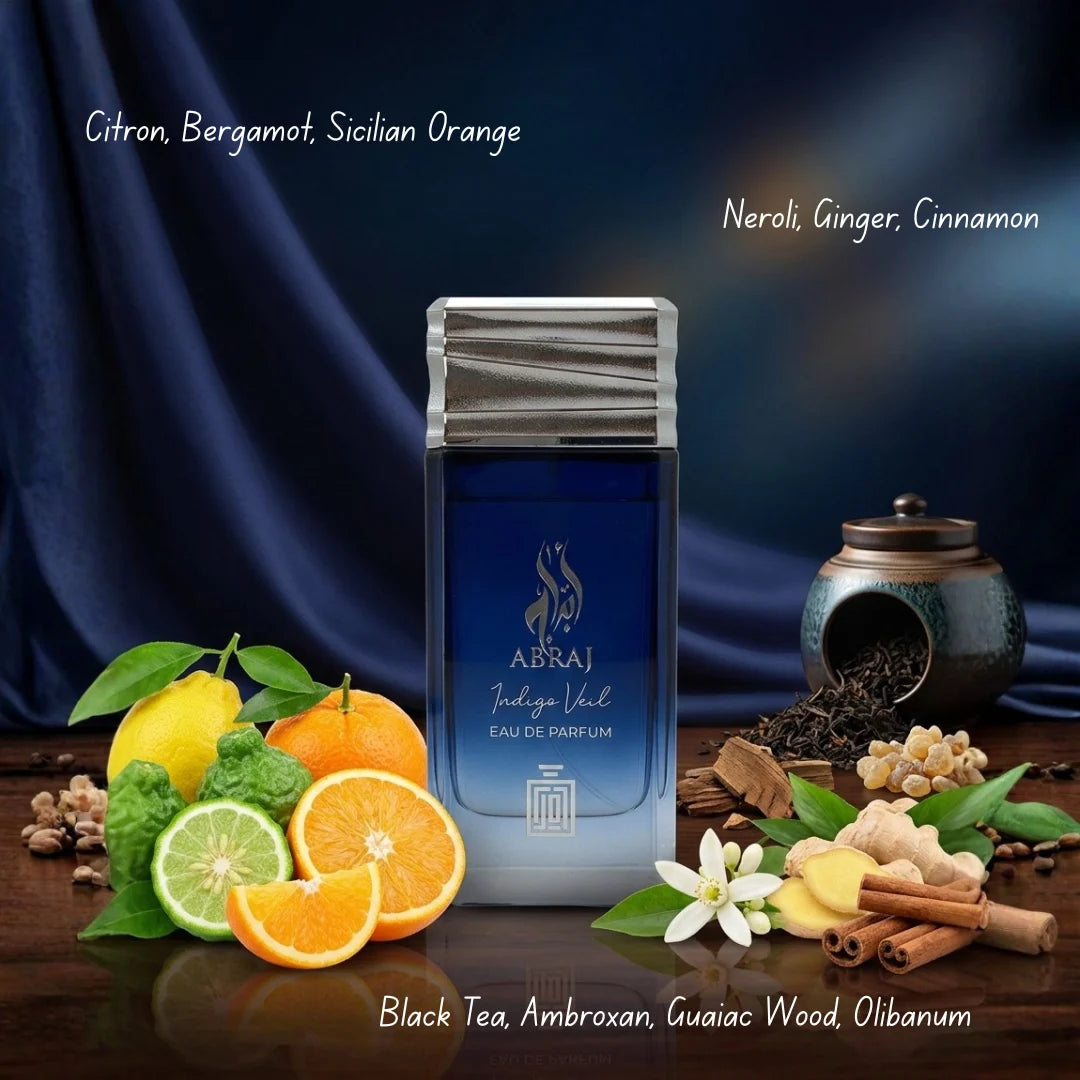 Abraj Indigo Veil Eau De Parfum Spray 100ml (3.4 oz) By Aura Fragrances - Intense Oud