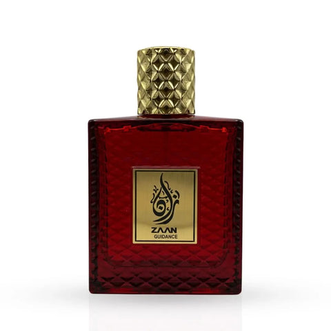 Aura Fragrances Zaan Guidance Eau De Parfum spray, 100ml, featuring elegant perfume bottle with floral and citrus notes.