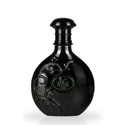 Arabiyat Prestige Nyla Suede Eau de Parfum spray 80ml bottle, luxurious fragrance with suede notes, elegant packaging