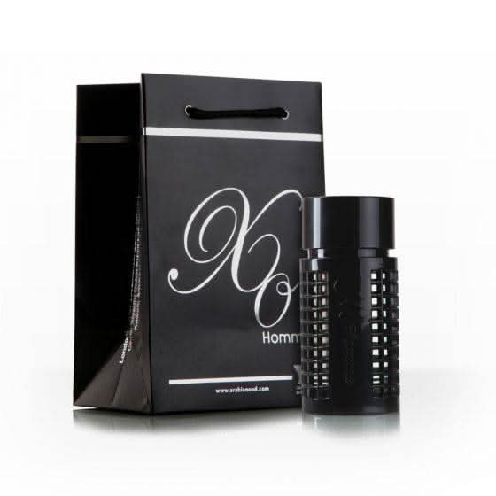 Arabian Oud XO for Men Eau de Parfum 100ml bottle with elegant packaging and fragrance cap, showcasing luxurious men's scent.