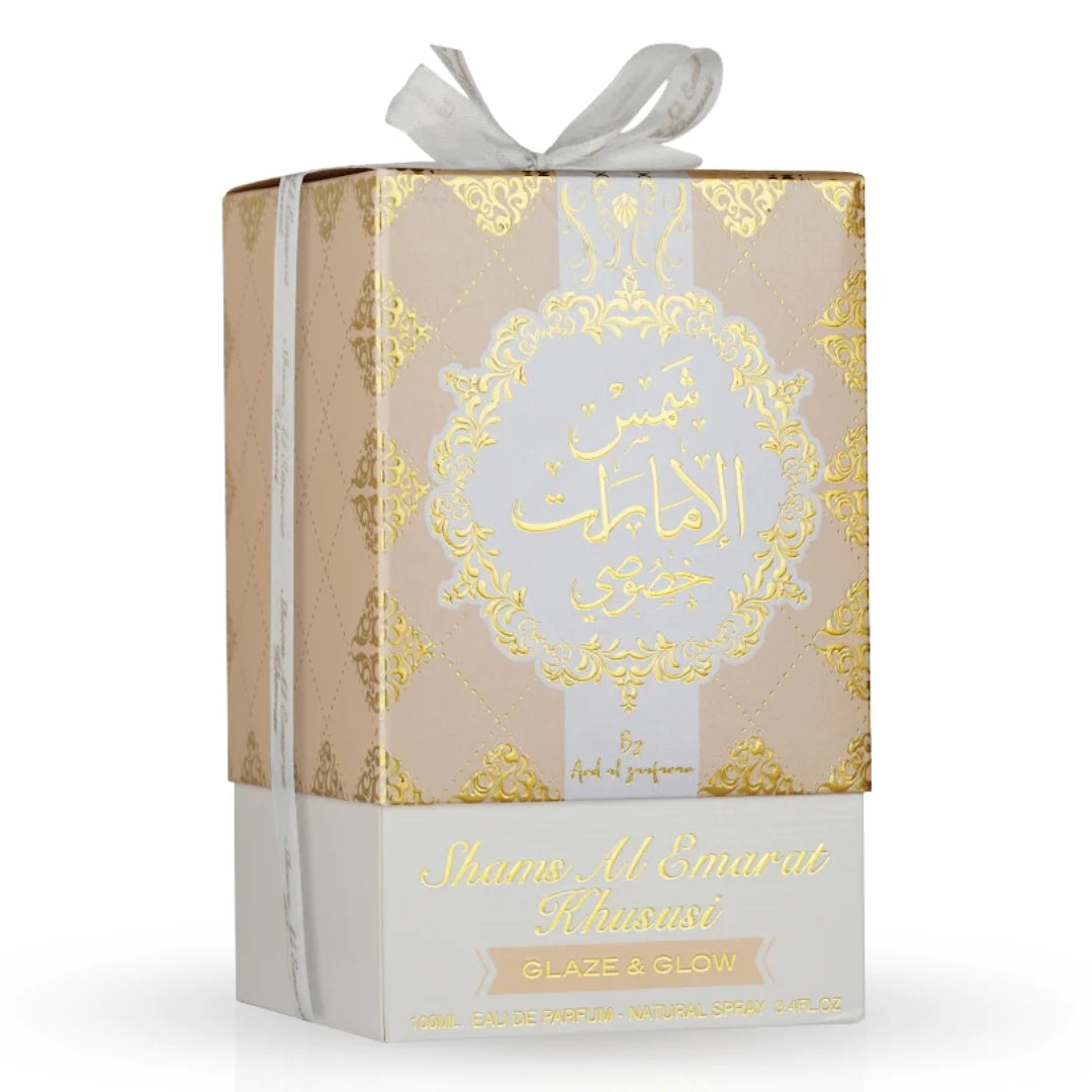 Shams Al Emarat Khususi Glaze & Glow Eau de Parfum Spray 100ml (3.4 oz) by Ard Al Zaafaran - Intense Oud