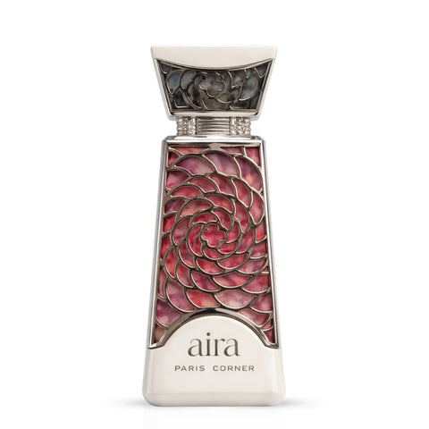 Aira Eau De Parfum Spray by Paris Corner, 100ml bottle with elegant packaging, showcasing the perfume's stylish design.