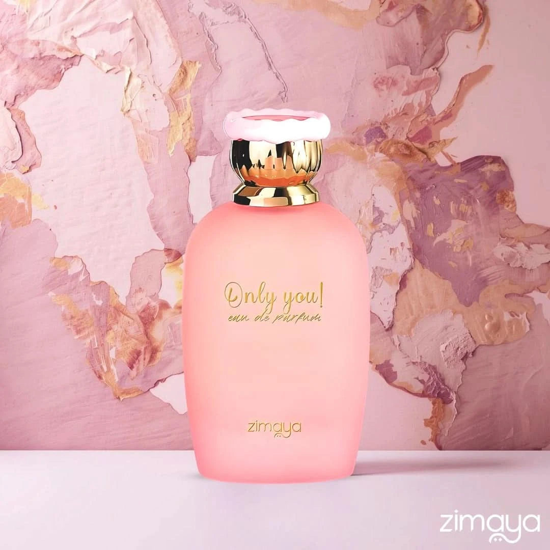 Zimaya Only You Eau de Parfum Spray 100ml bottle, elegant packaging, showcasing the fragrance and brand identity.