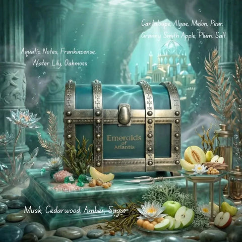 Elite Risala Emeralds of Atlantis Eau De Parfum spray bottle with velvet pouch, 100ml, featuring a sleek, elegant design.