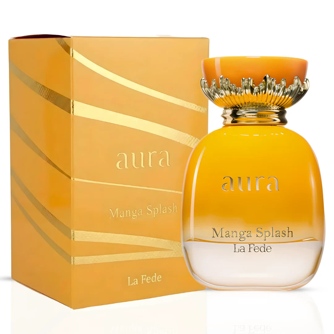 Opulent Dubai and Aura Manga fragrance bundle featuring 100ml Eau de Parfum sprays by Lattafa and Khadlaj, with ornate packaging.