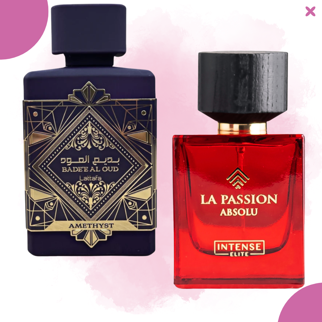 Collection For Women (2 Piece Set) | EDP - 100 ML (3.4 Oz)| La Passion Absolu for Women & Oud For Glory Amethyst. - Intense Oud