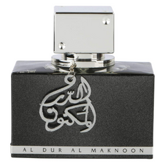 Al Dur Al Maknoon Silver for Men EDP - 100ML (3.4oz) by Lattafa - Intense oud
