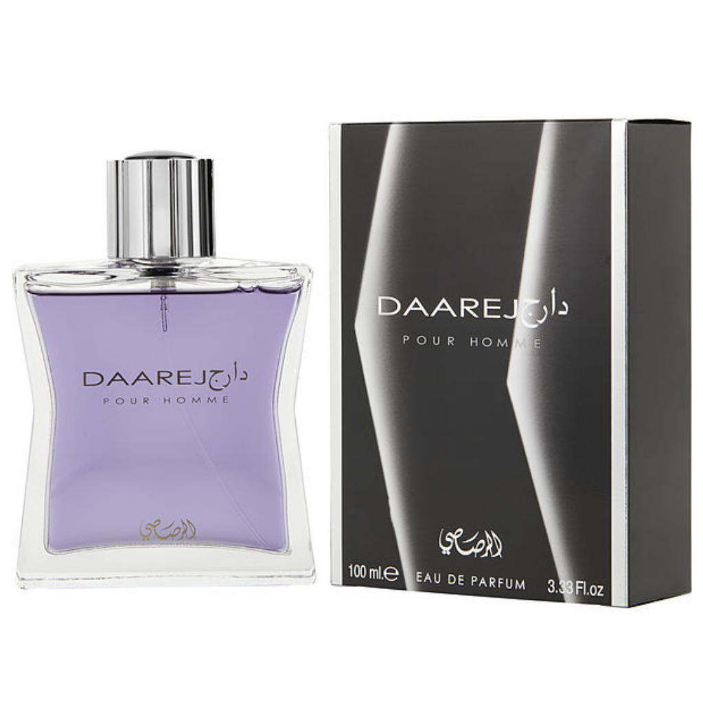 Daarej For Men Gift Set With Box - EDP 100 ML (3.4 Oz) By Rasasi - Intense Oud