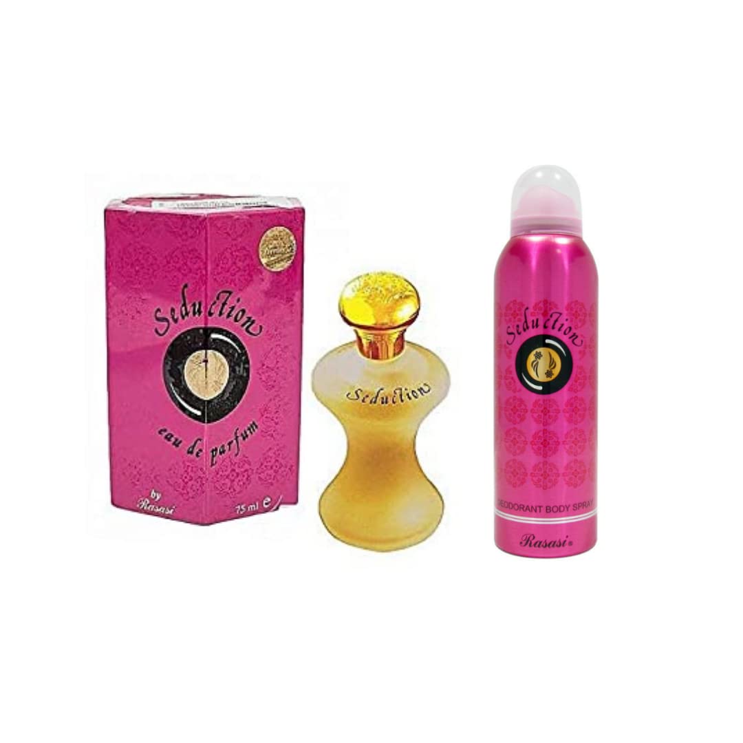Seduction Perfume Eau De Parfum 60ML (2.0 oz) with Deodorant - 200ML (6.7 oz)I by Rasasi - Intense Oud