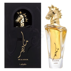 Lattafa Perfumes Fakhar Men, Maahir & Oud Mood Elixir EDP-100ml(3.4 oz) with Magnetic Gift Box Perfect for Gifting - Intense Oud