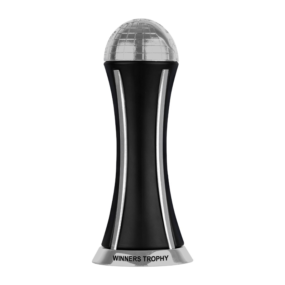Lattafa Pride Winners Trophy Silver EDP Eau De Parfum in 100mL bottle, featuring a sleek silver design.