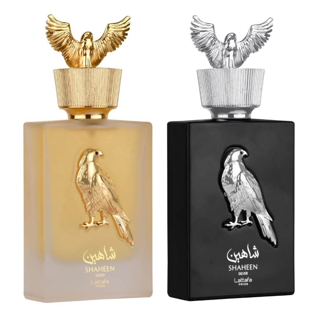 Shaheen Value Pack - Shaheen Gold & Silver By Lattafa Pride EDP - 100ml(3.4 oz) | by Lattafa Perfumes - Intense Oud