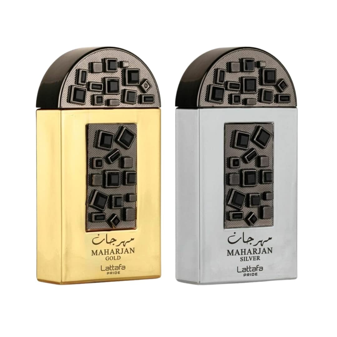 Maharjan Gold & Silver EDP-100ml(3.4 oz) | by Lattafa Perfumes (Maharjan Xtra Value) - Intense Oud