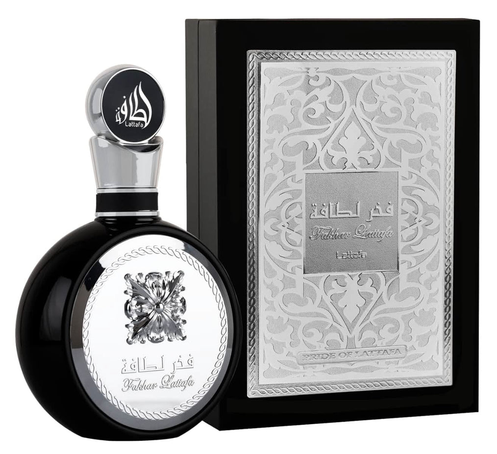 Lattafa Musk Al Aroos and Fakhar Men & Ser Al Hubee perfume gift set with magnetic box, 100ml, elegant packaging, luxurious fragrances