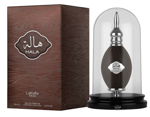 Lattafa Pride Hala & Afaq EDP Eau De Parfum 100ml bottle with elegant packaging, showcasing a luxurious fragrance design.