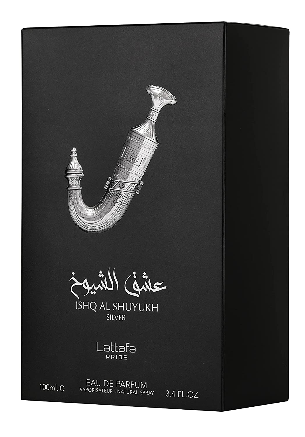 Ishq Al Shuyukh Silver EDP - 100mL (3.4 oz) by Lattafa Pride - Intense Oud