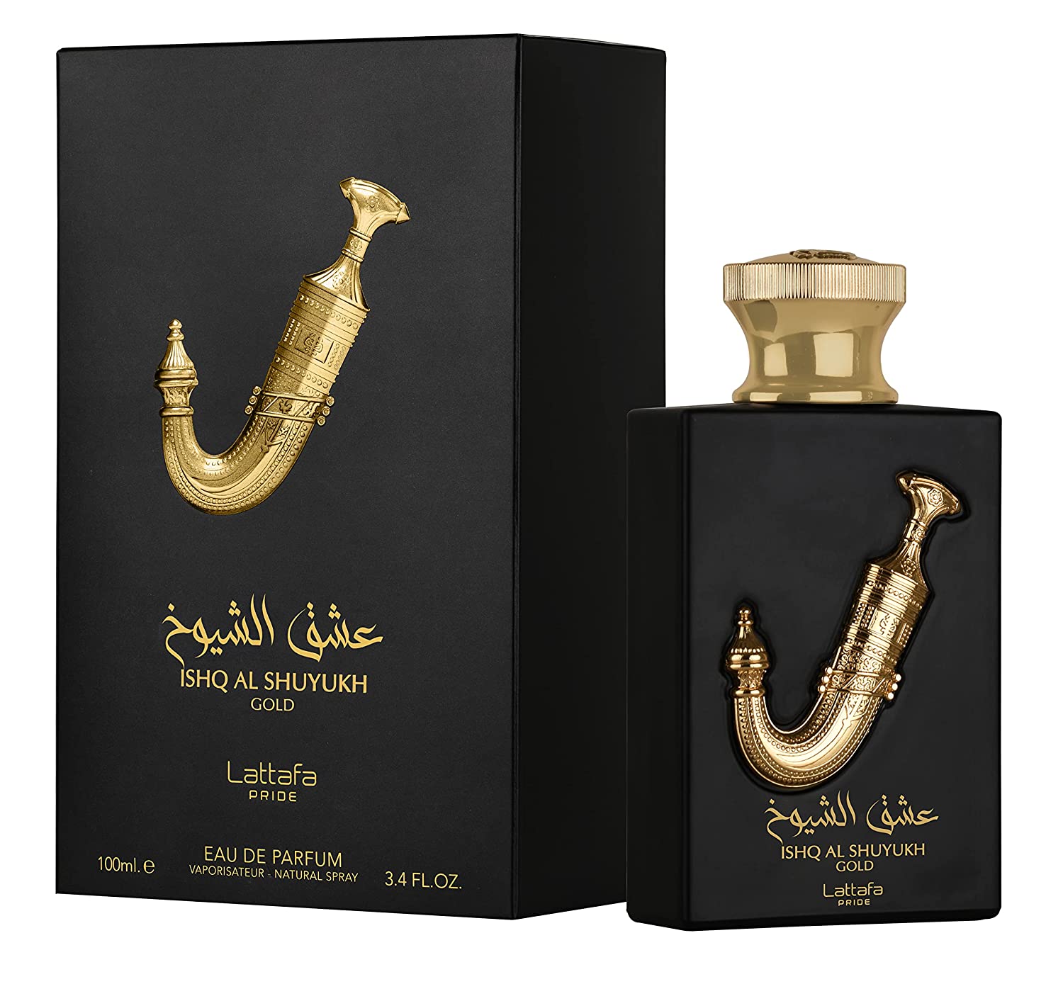 Ishq Al Shuyukh Gold EDP - 100mL (3.4 oz) by Lattafa Pride - Intense Oud