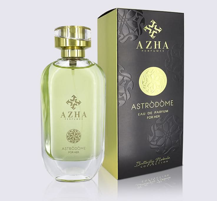 Astrodome for Her Eau de Parfum spray by AZHA in a decorative box, 100ml (3.4 oz) presentation with elegant packaging.