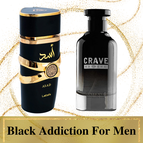 Black Addiction For Men |EDP-100ML/3.4Oz| Asad & Crave Extreme. - Intense Oud