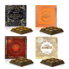 Variety 4 Pack Nabeel Bakhoor - Nasaem, Nabeel, Nabeel Black, and Makh Mikh - 40GMS (1.4 oz)  by Nabeel - Intense Oud