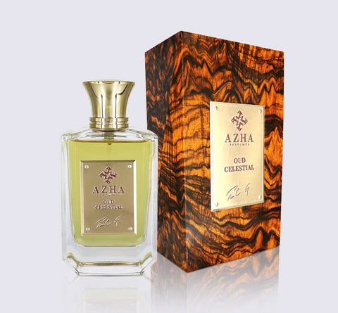 Azha Oud Celestial Eau de Parfum Spray 100ml bottle, elegant glass design with a luxurious fragrance for women.