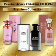 Premium Collection |EDP-100ML| Mayar,Crave Extreme & Velvet Rose. - Intense Oud