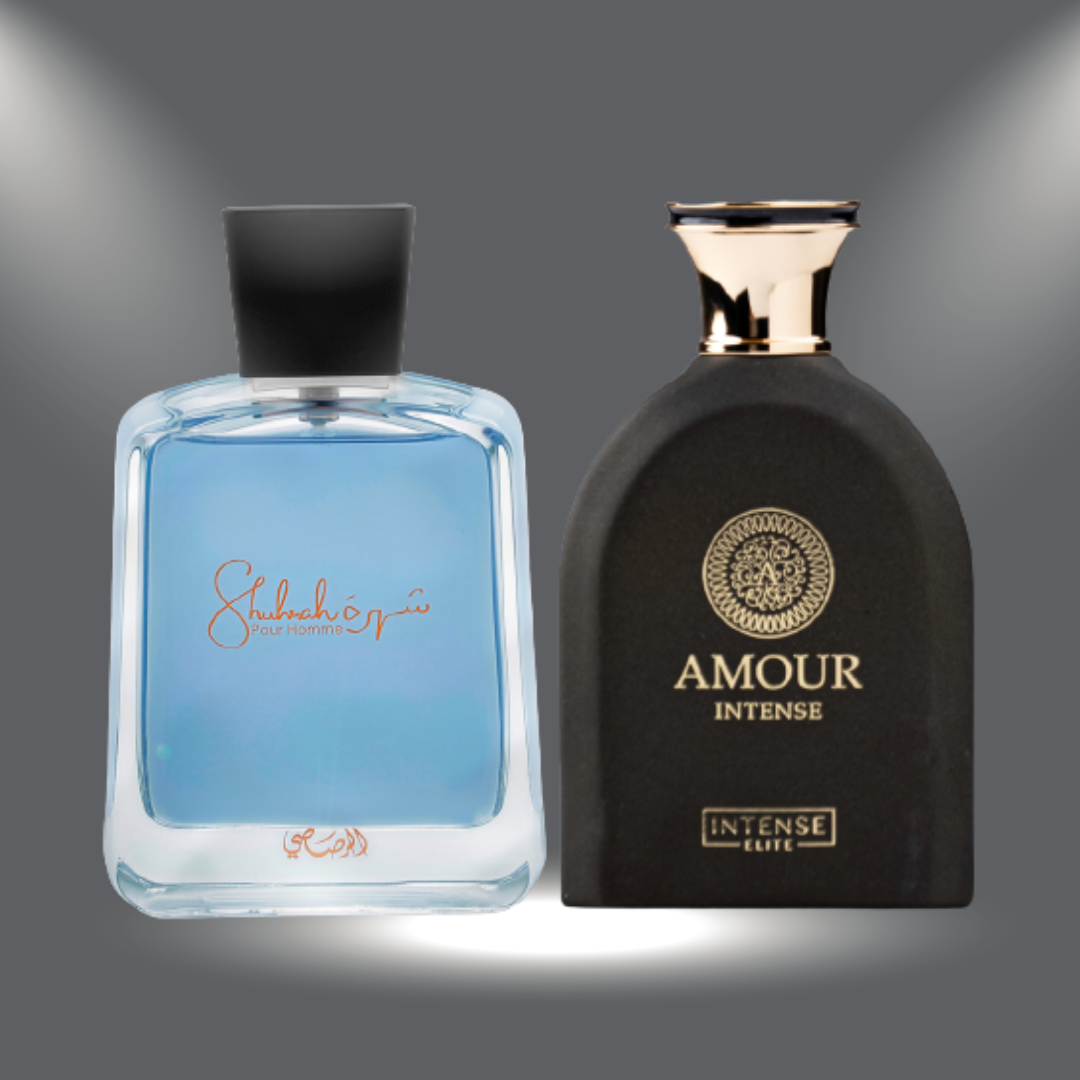 Collection For Men (2 Piece) | AMOUR Intense EDP-100ML/3.4Oz and Shuhrah Pour Homme. EDP - 90 ML (3.0 oz) - Intense Oud