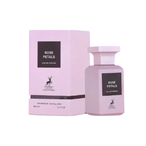 Intense Oud Pink Addiction Eau De Parfum for women in 100ml spray bottle with rose petals and floral notes