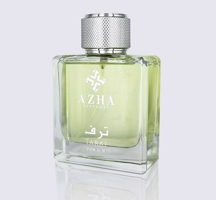 Azha Taraf For Him Eau De Parfum 100ml bottle with elegant packaging, showcasing the fragrance design and branding.