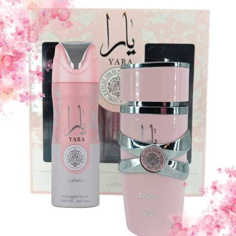 Yara 2 Piece Gift Set |Yara EDP-100ML & Perfumed Spray 200ML| By Lattafa - Intense Oud