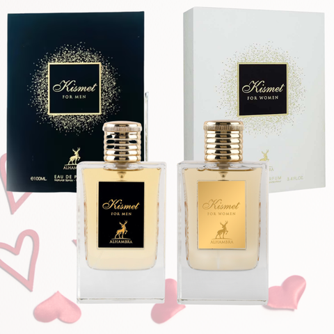 Maison Alhambra Kismet Eau de Parfum spray for men and women, 100ml, with elegant bottle design and luxurious fragrance.