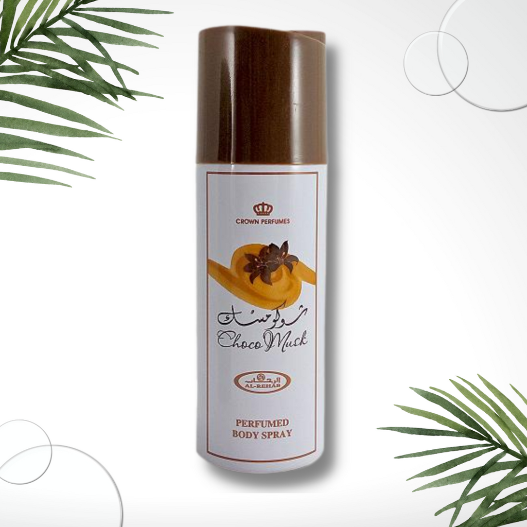 Choco Musk Perfumed body Spray - 200ml by Al Rehab | Intense Oud
