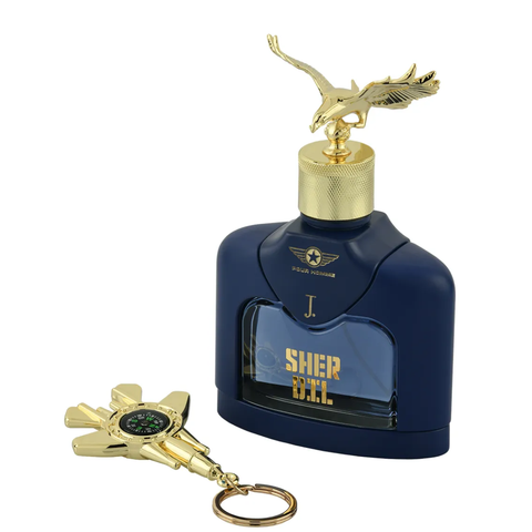 Junaid Jamshed Sheer Dil Men Eau De Parfum 100ML bottle with elegant packaging and clear glass design.