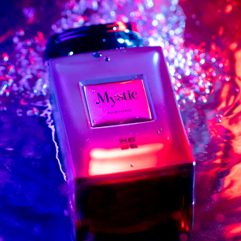 Ideas Mystic Pour Femme Eau De Parfum 100ml bottle, elegant fragrance with floral and fruity notes visible in the image.