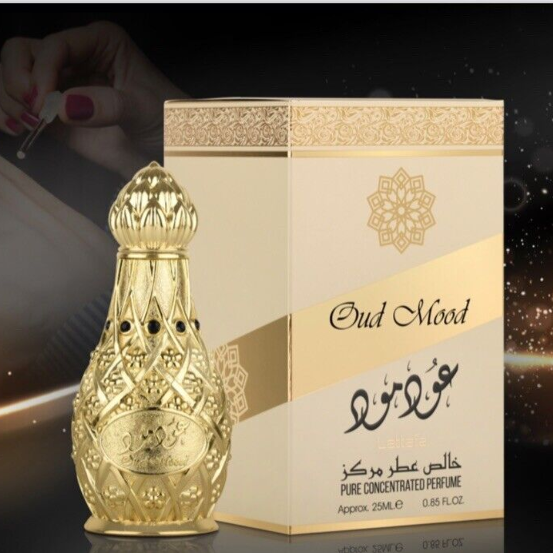 Oud Mood Concentrated Perfume Oil - 25ML By Lattafa - Intense Oud