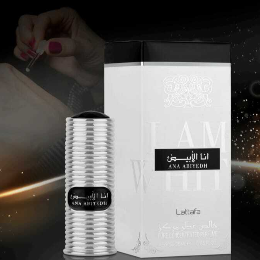 Ana Abiyedh Concentrated Perfume Oil 25ML By Lattafa Intense Oud