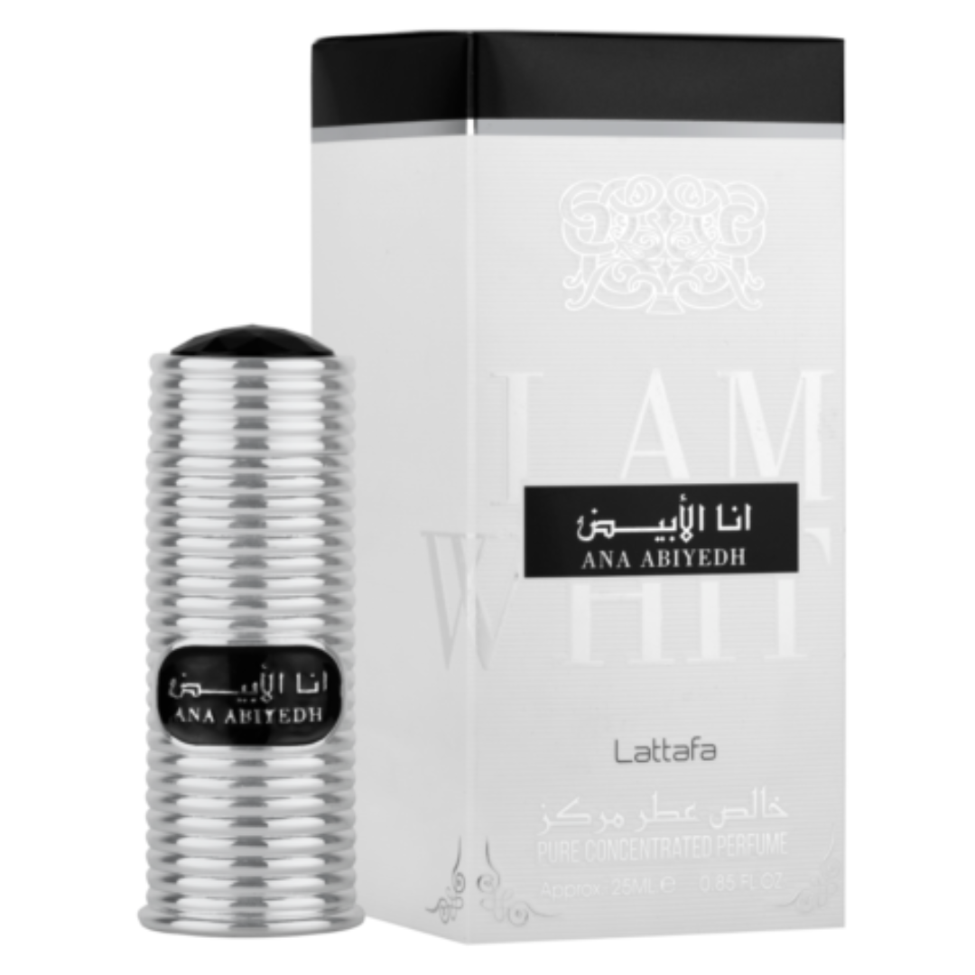 Ana Abiyedh Concentrated Perfume Oil - 25ML By Lattafa - Intense Oud