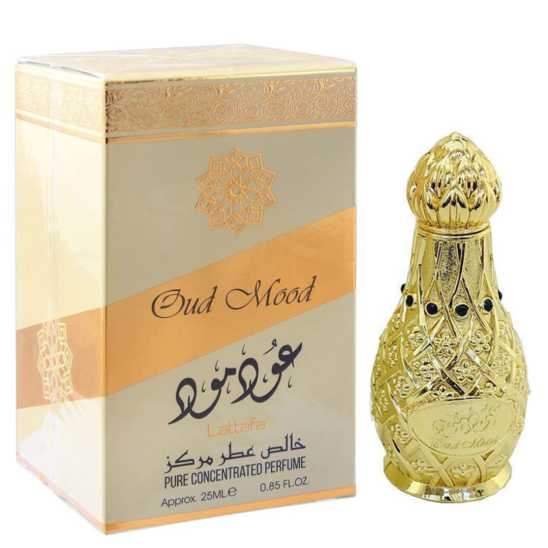 Oud Mood Concentrated Perfume Oil - 25ML By Lattafa - Intense Oud