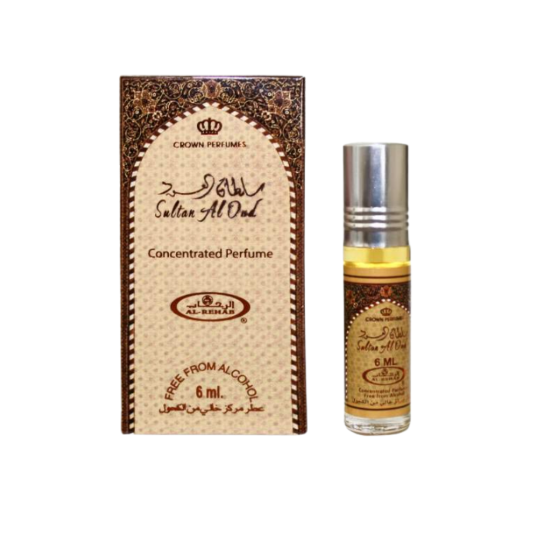 Sultan Al Oud 6ml (.2oz) Roll-on Perfume Oil by Al-Rehab (Box of 6) - Intense Oud
