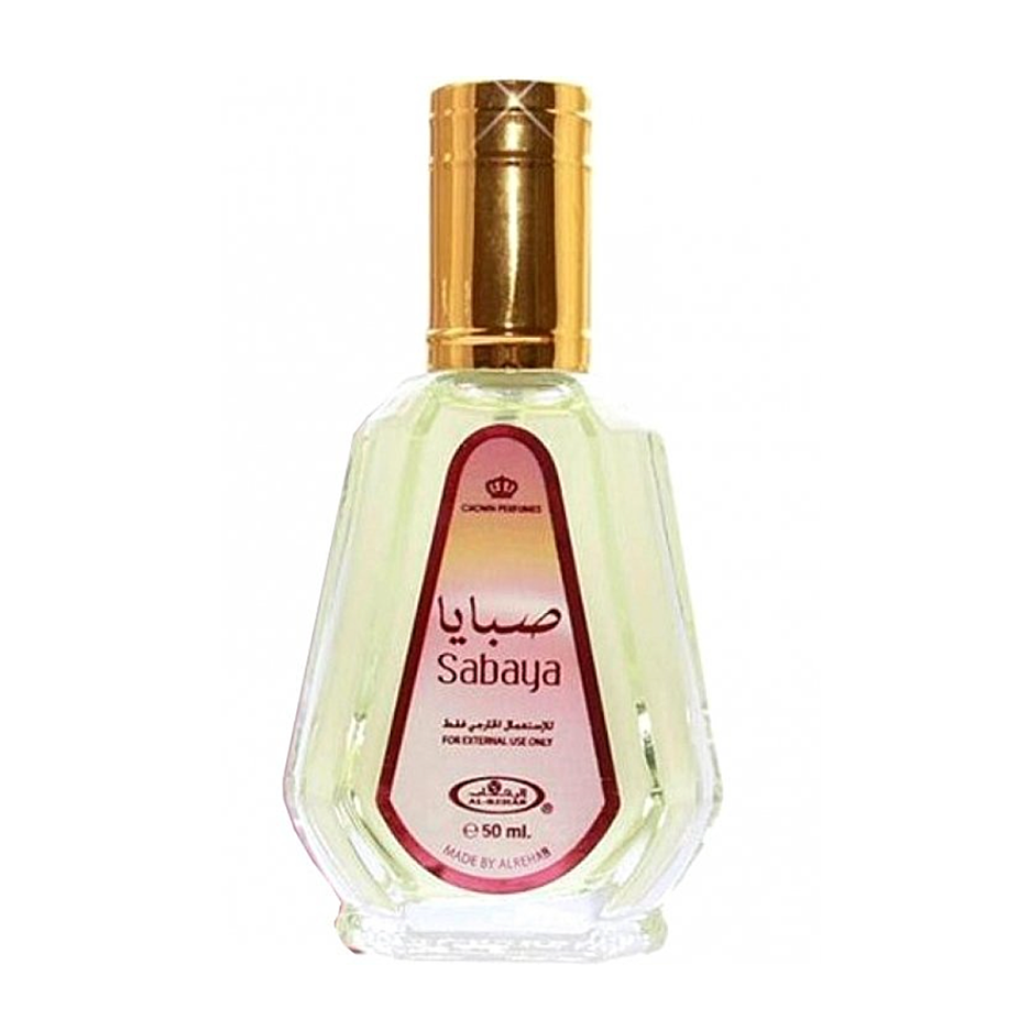 Al Rehab Sabaya EDP 50ml Eau De Parfum bottle with elegant packaging and floral design.