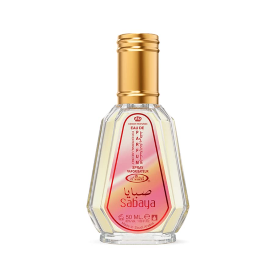 Al Rehab Sabaya EDP Eau De Parfum 50ml bottle with elegant floral and oriental fragrance design.