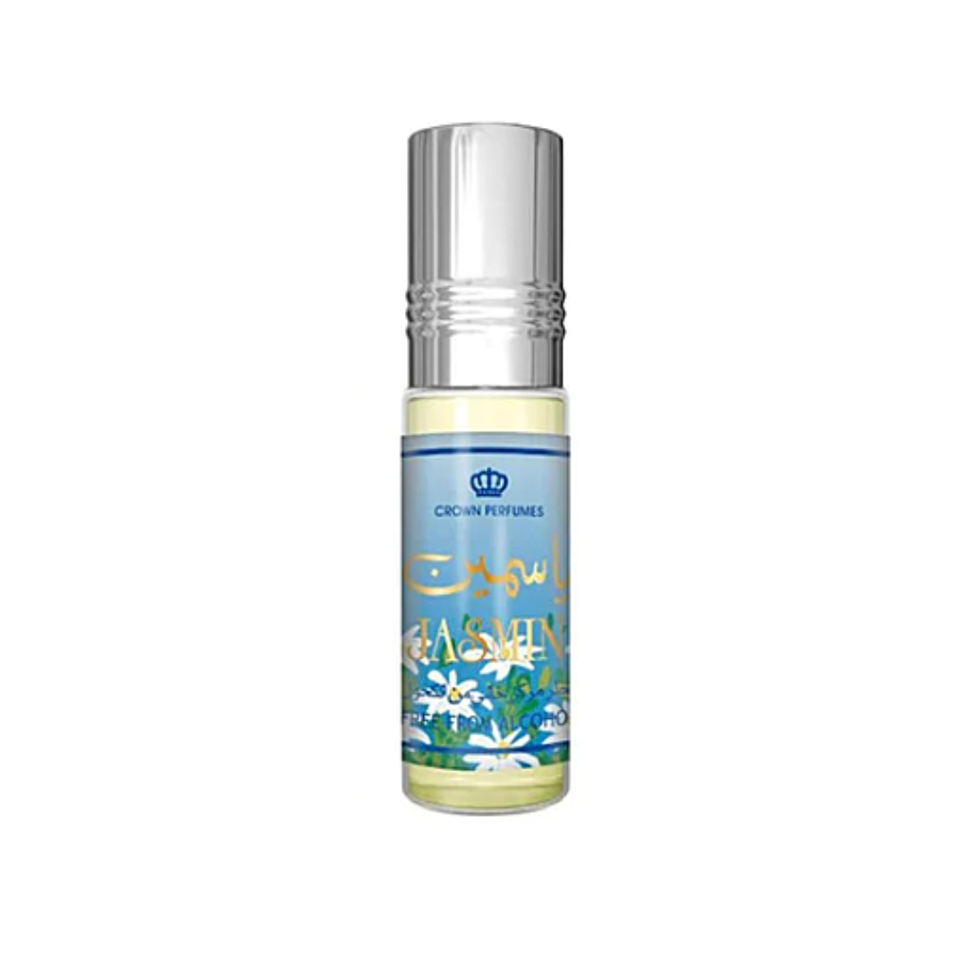 Al Rehab Jasmin Concentrated Perfume Oil 6 ml – image 2, clear glass bottle with white cap