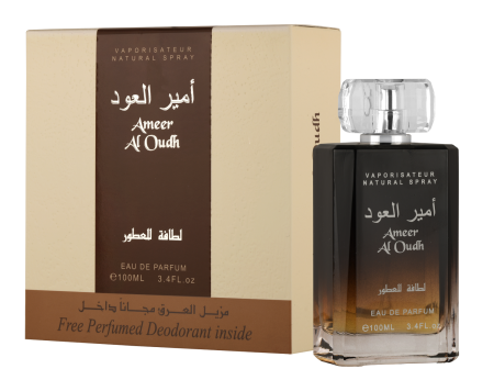 Ameer Al Oudh 100ml (3.4 oz) EDP with Deodorant by Lattafa - Intense Oud