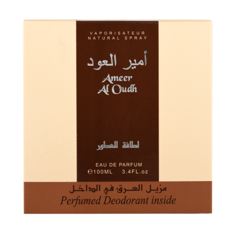 Ameer Al Oudh 100ml (3.4 oz) EDP with Deodorant by Lattafa - Intense Oud