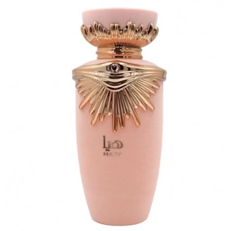 Lattafa Haya Women EDP perfume bottle, 100ml, with elegant floral and oriental fragrance design.