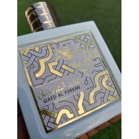 Qaed Al Fursan Unlimited Eau De Parfum by Lattafa in 90ml bottle, featuring elegant Arabic fragrance design.