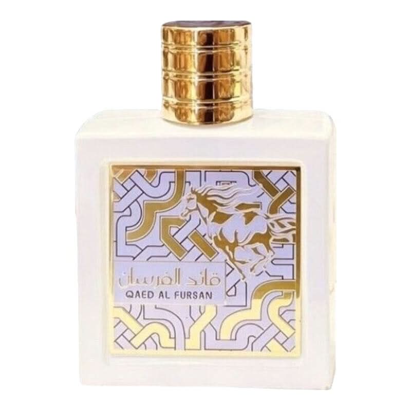 Qaed Al Fursan Unlimited Eau De Parfum by Lattafa, 90ml bottle, with elegant packaging and Arabic-inspired fragrance design.