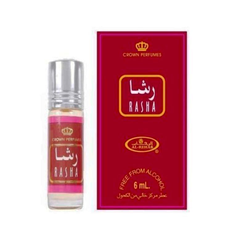 Rasha-6ml (.2oz) Roll-on Perfume Oil by Al-Rehab (Box of 6) - Intense Oud