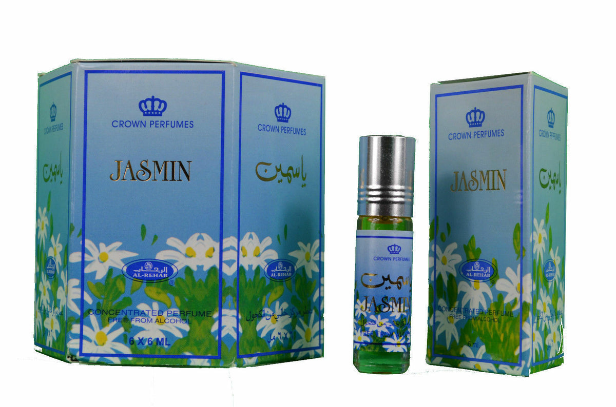 Jasmin- 6ml (.2oz) Roll-on Perfume Oil by Al-Rehab (Box of 6) - Intense Oud